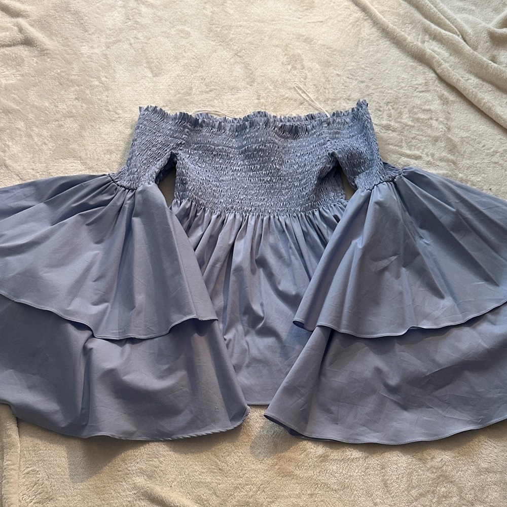Caroline Constas Blue Appolonia Top
